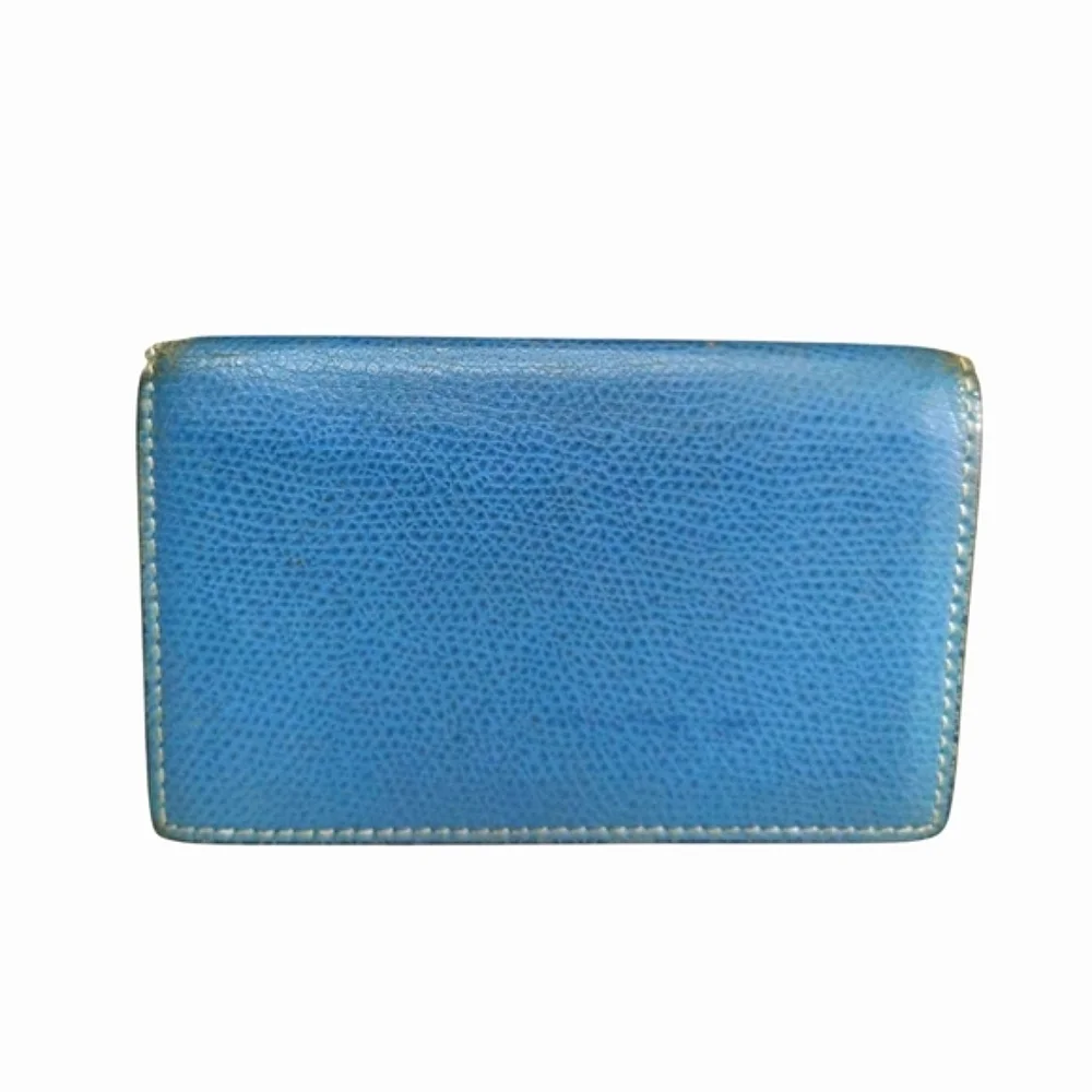 Valextra Onda Card Case In Cobalt Blue - Picture 6 of 13